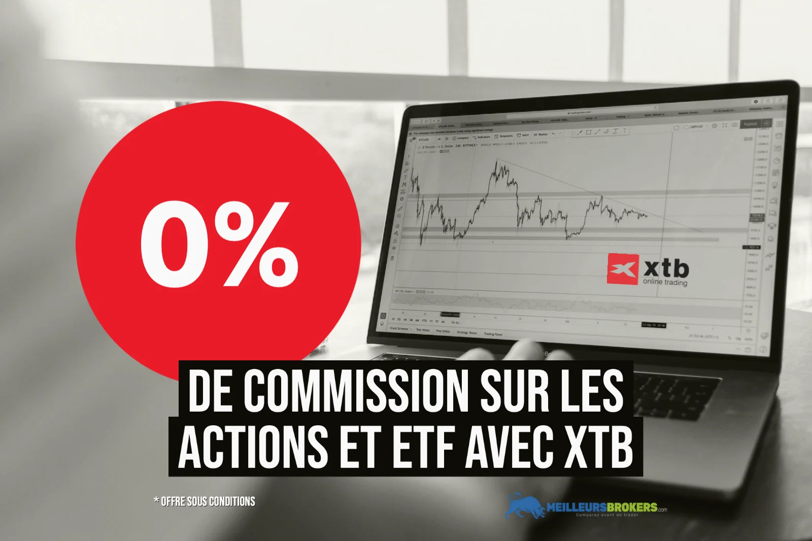 0% de commission avec le trading des Actions et des ETFs chez XTB!